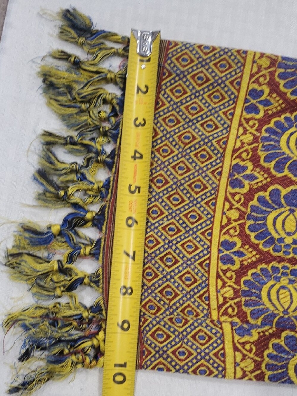Boho Floral Border Chinos in Yellow & Brown - Picture 8 of 16